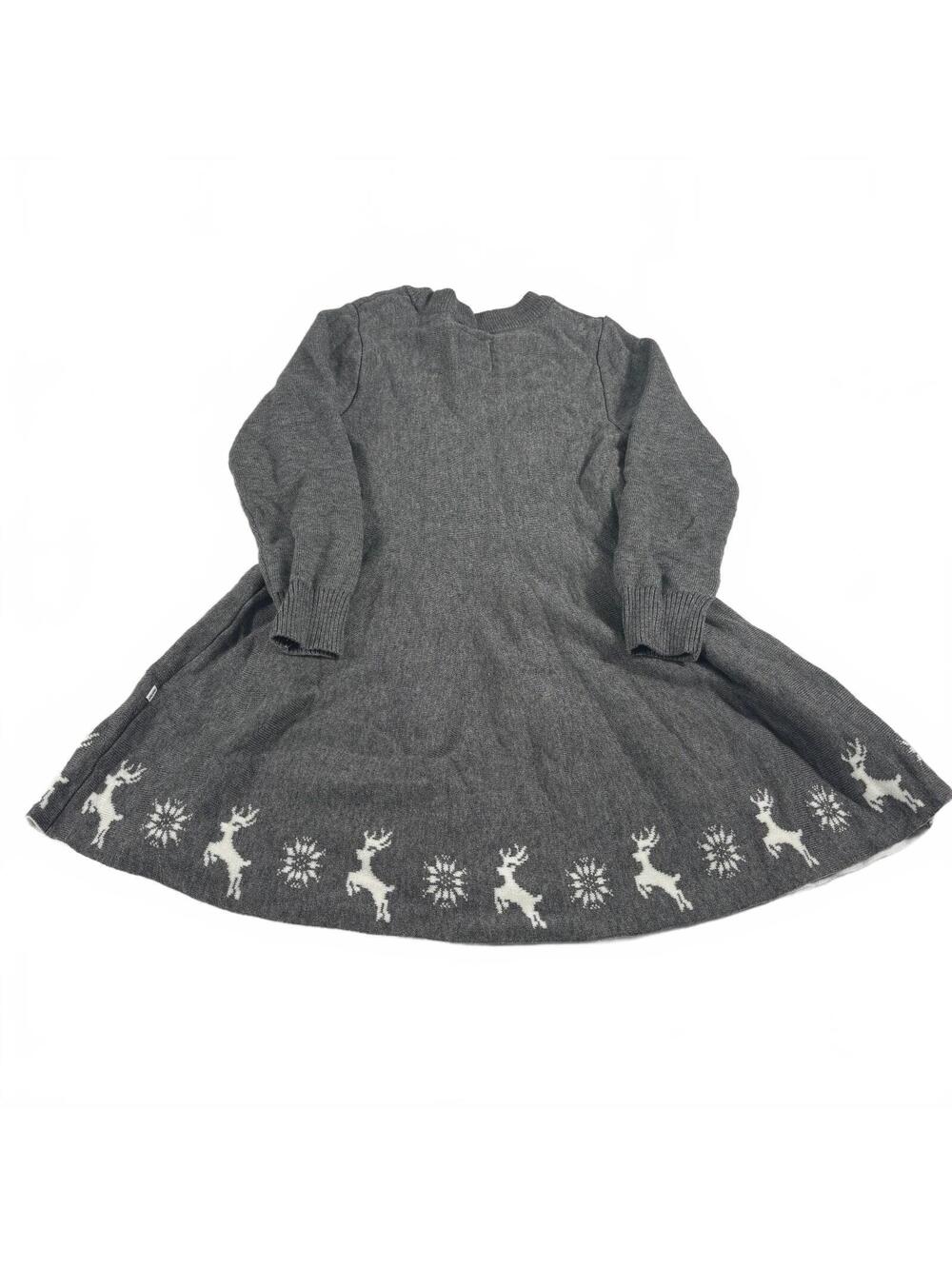 Little Sleepies Play Gray Snowflake Winter Sweater Dress Size 5 - Picture 2 of 5